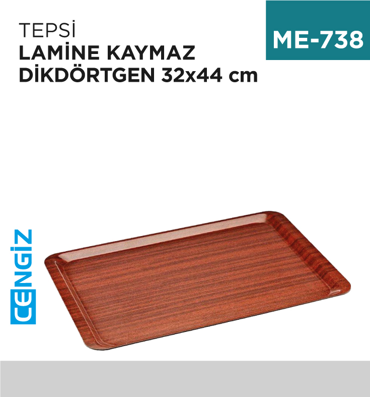 TEPSİ LAMİNE KAYMAZ 32 CM*44 CM