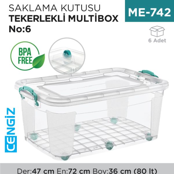 SAKLAMA KUTUSU TEKER.M.BOX NO:6 80LT (E-515)