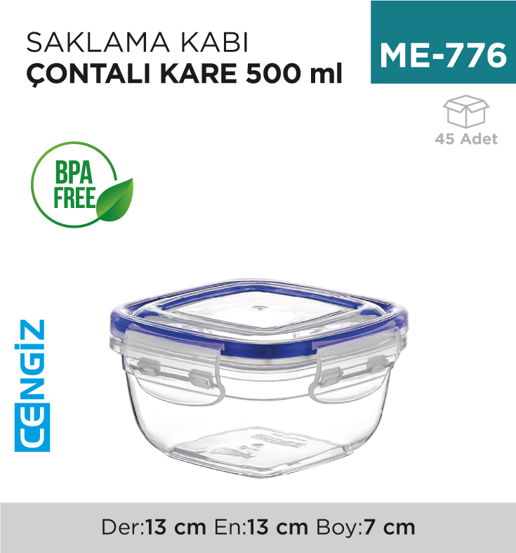 CONTALI KARE SAKLAMA KABI 500 ML(30802)