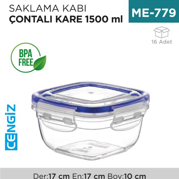 CONTALI KARE SAKLAMA KABI 1500 ML.(30804)