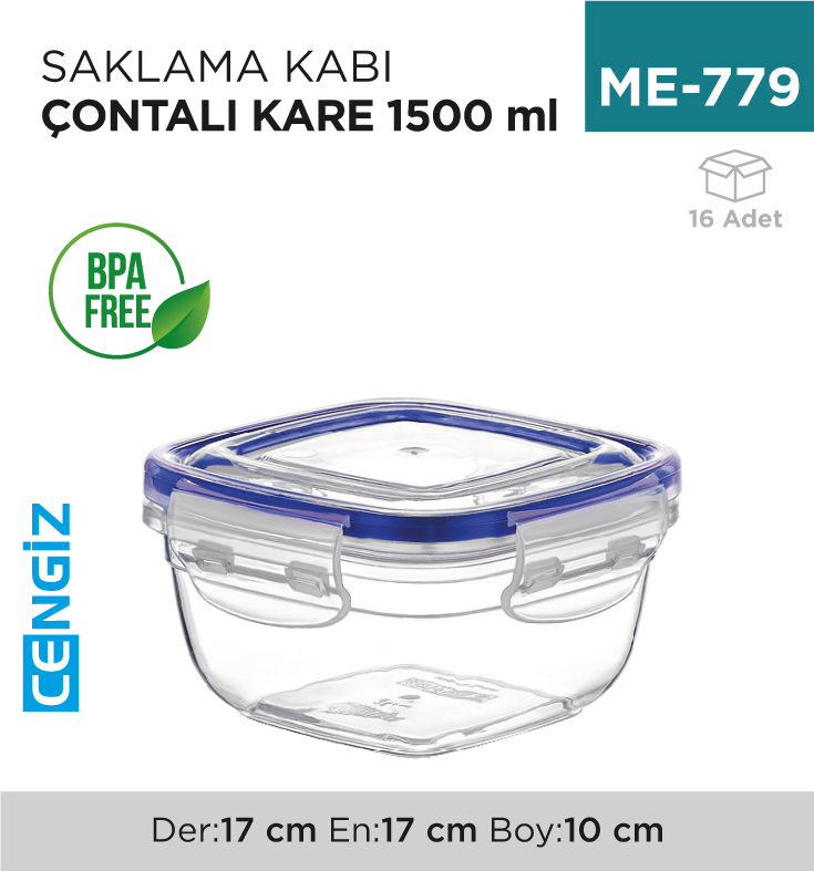 CONTALI KARE SAKLAMA KABI 1500 ML.(30804)