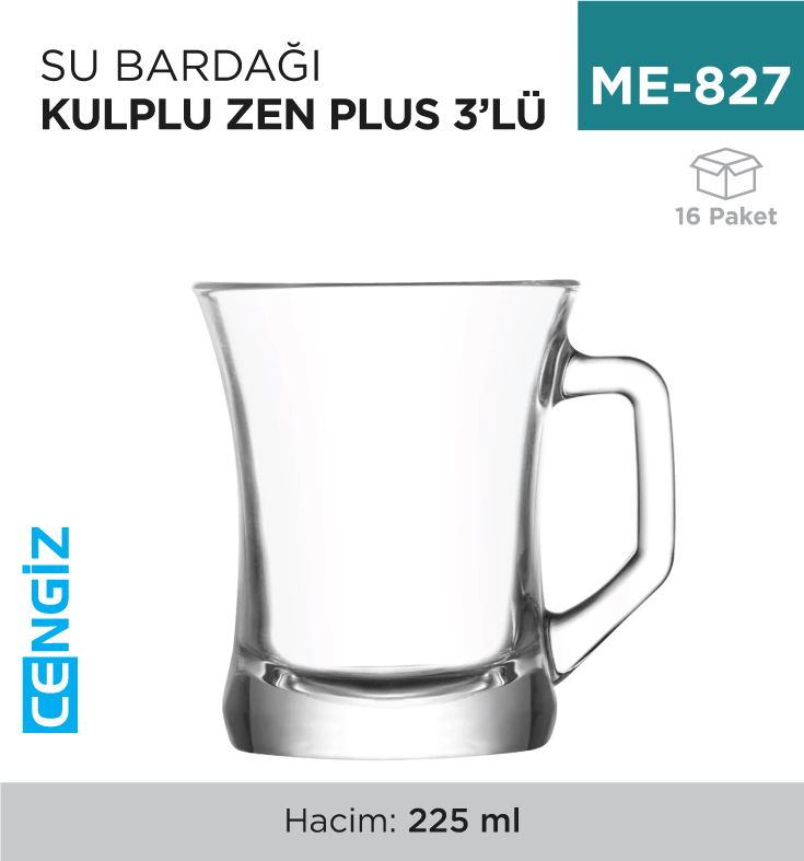 SU BARDAĞI KULPLU ZEN PLUS 3LÜ (ZPL404AX)