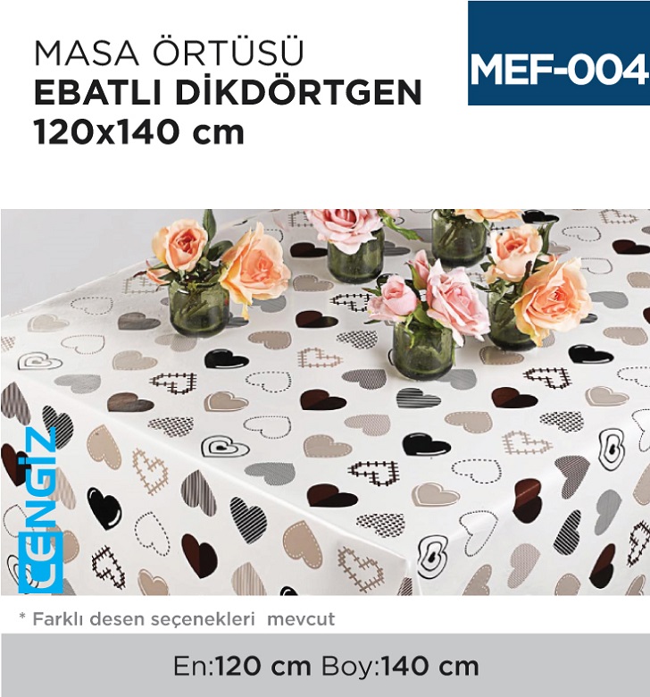 MASA ÖRTÜSÜ EBATLI 120 CM*140 CM