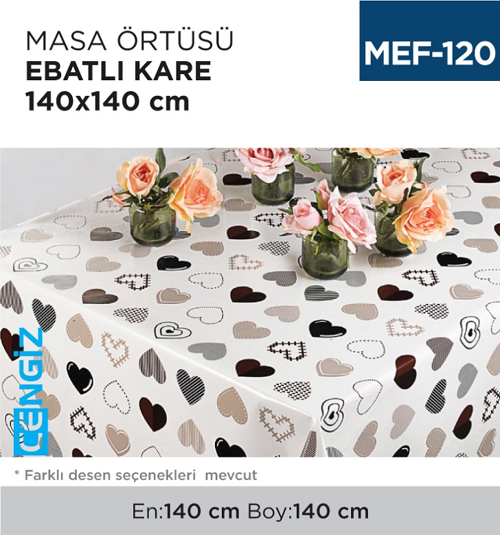 MASA ÖRTÜSÜ EBATLI 140 CM (KARE)