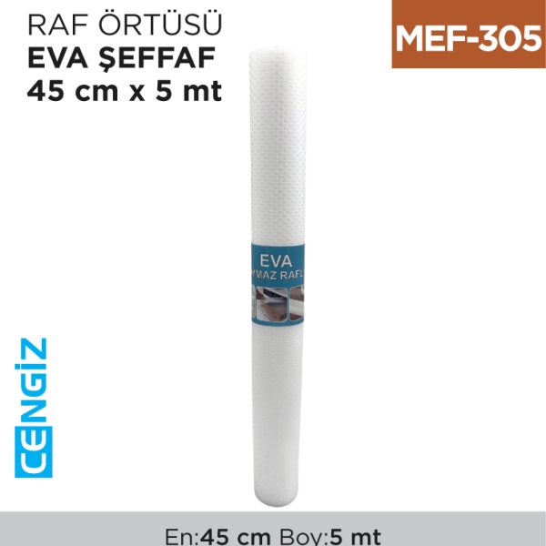 RAF ÖRTÜSÜ EVA ŞEFFAF 45 CM *5 MT