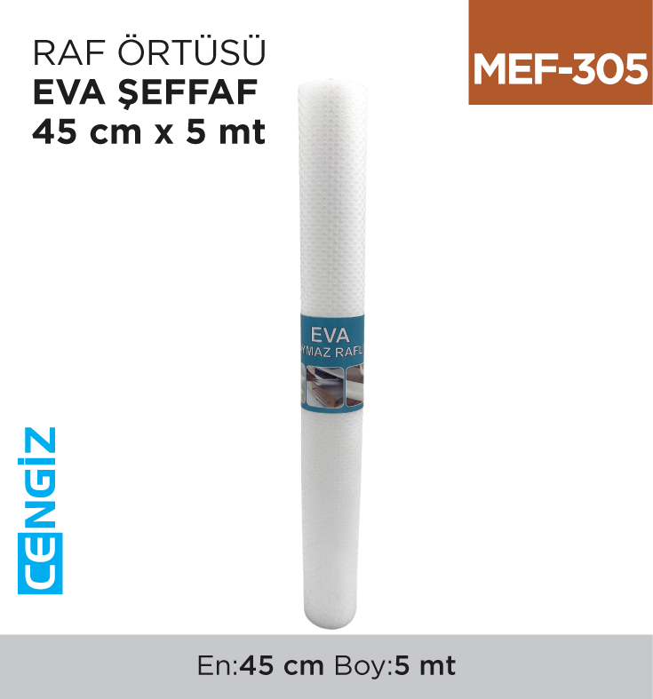 RAF ÖRTÜSÜ EVA ŞEFFAF 45 CM *5 MT
