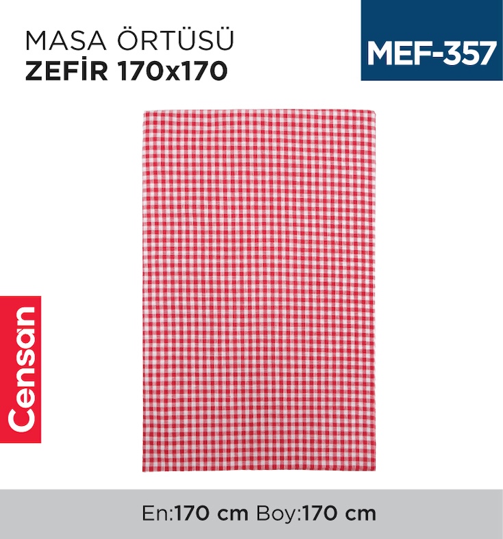 MASA ÖRTÜSÜ KUMAŞ ZEFİR 170*170 CM