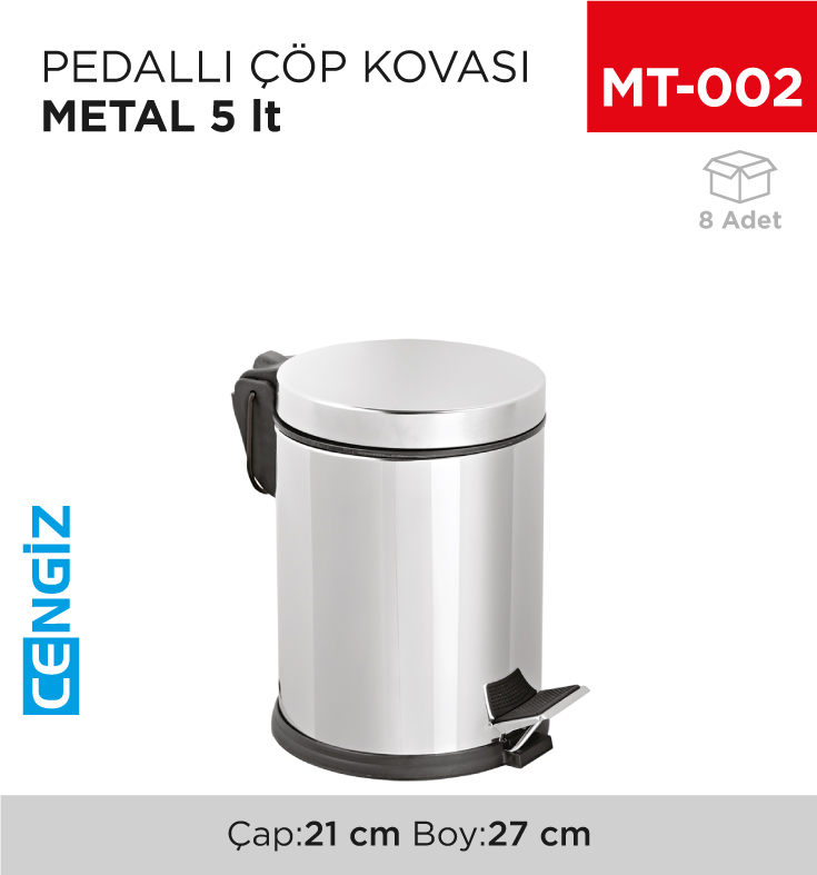 PEDALLI ÇÖP KOVASI METAL 5 LT (1002)(403)