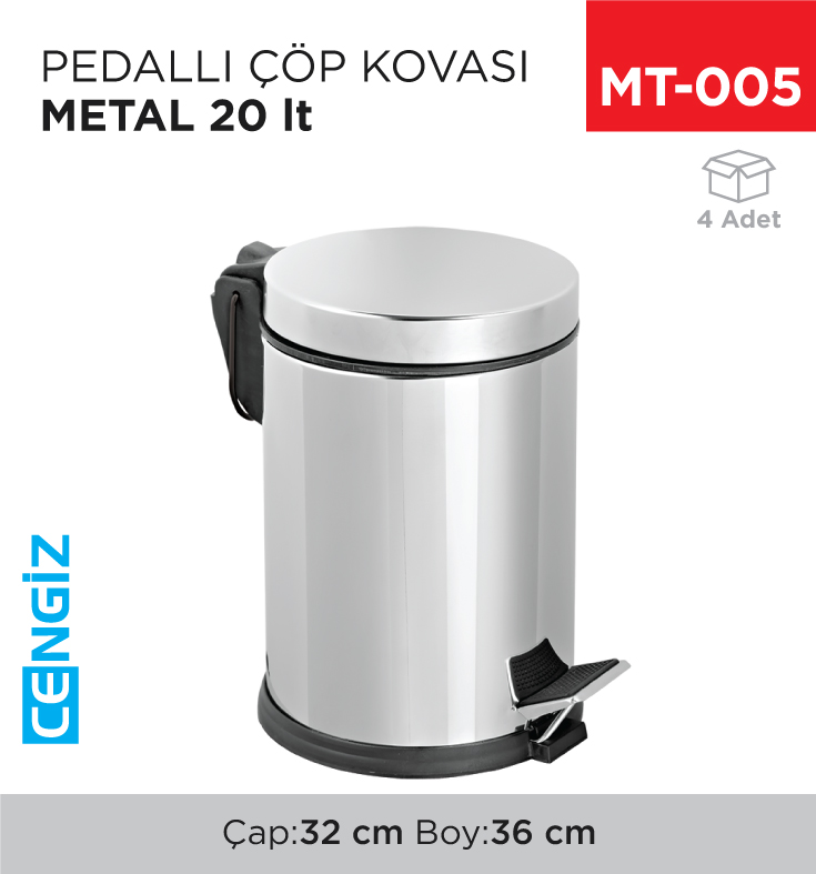 PEDALLI ÇÖP KOVASI METAL 20 LT (1014-407)