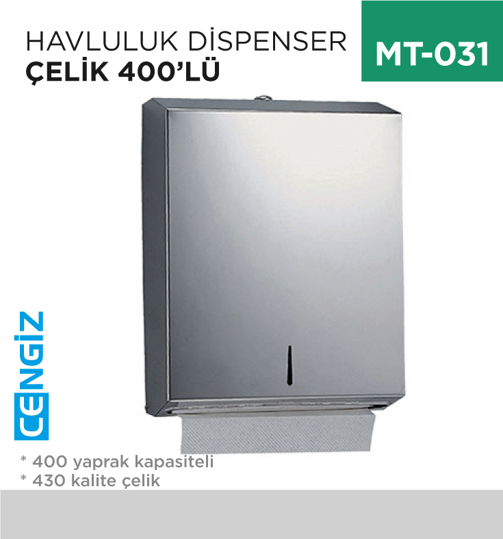 HAVLULUK DİSPENSER ÇELİK 400LÜ (7146)