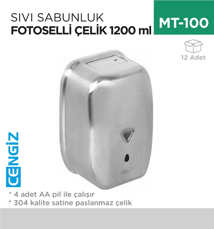 FOTOSELLİ SIVI SABUNLUK ÇELİK 1200 ML (ZYQ120)
