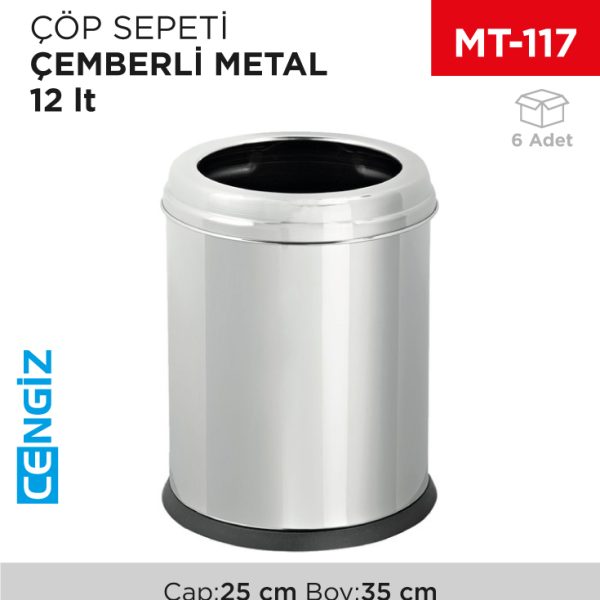 ÇÖP SEPETİ ÇEMBERLİ METAL 12 LT(1434)(414)