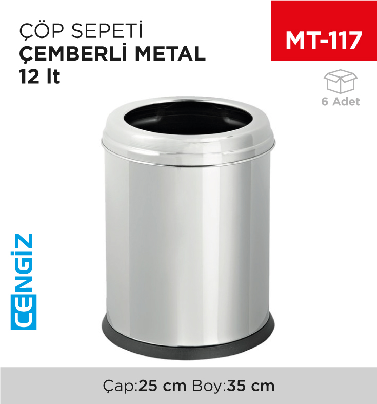 ÇÖP SEPETİ ÇEMBERLİ METAL 12 LT(1434)(414)