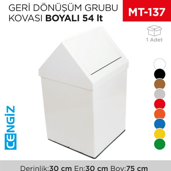 GERİ DÖNÜŞÜM GRUBU KOVASI BOYALI 54 LT (1315)