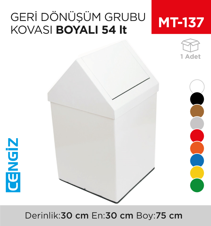 GERİ DÖNÜŞÜM GRUBU KOVASI BOYALI 54 LT (1315)
