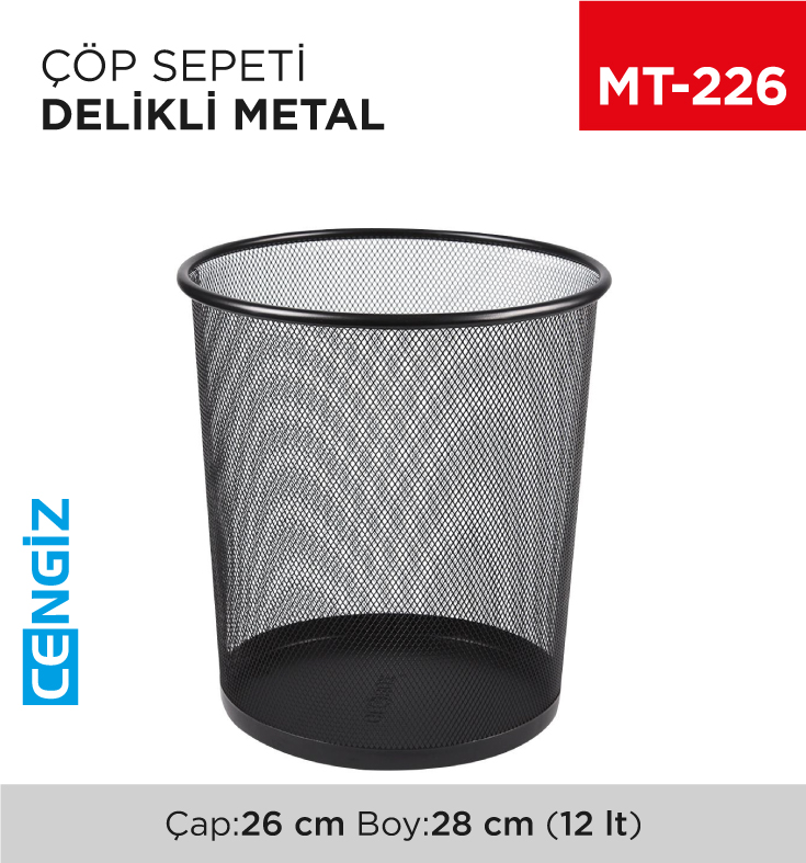 ÇÖP SEPETİ DELİKLİ FİLE METAL (ARI) (1450)
