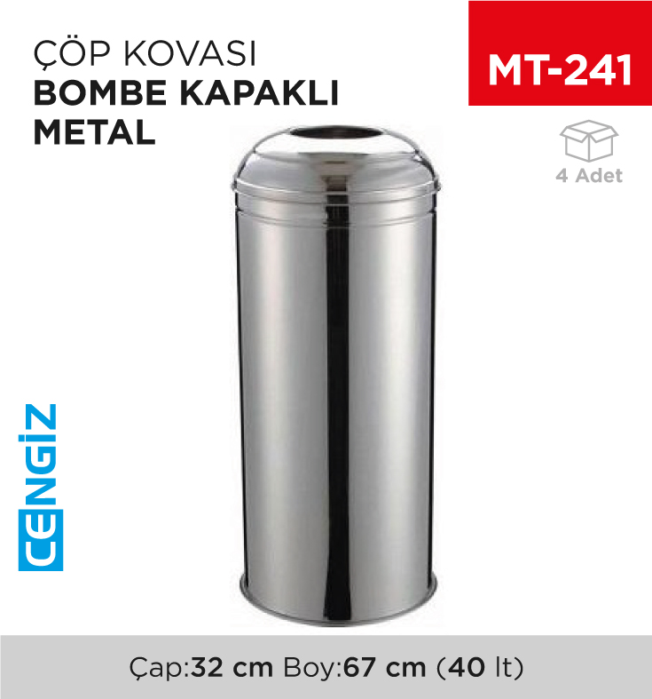 BOMBE KAPAKLI ÇÖP KOVASI (446B)