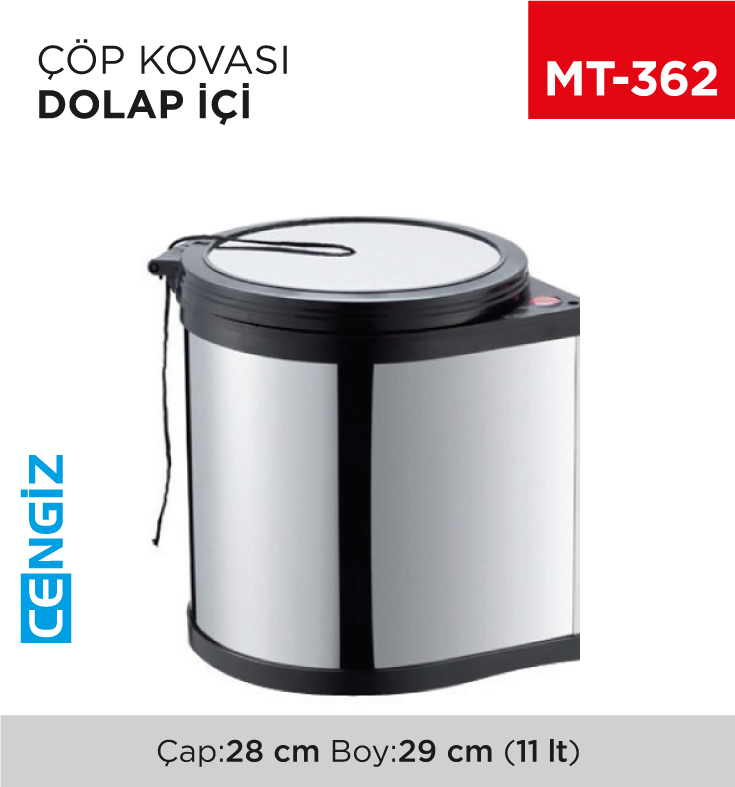 DOLAP İÇİ ÇÖP KOVASI 11 LT (1011)