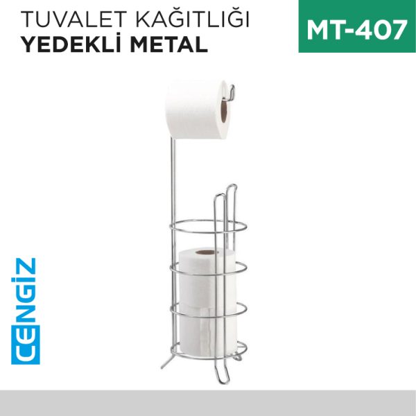 TUVALET KAĞITLIĞI AYAKLI YEDEKLİ METAL
