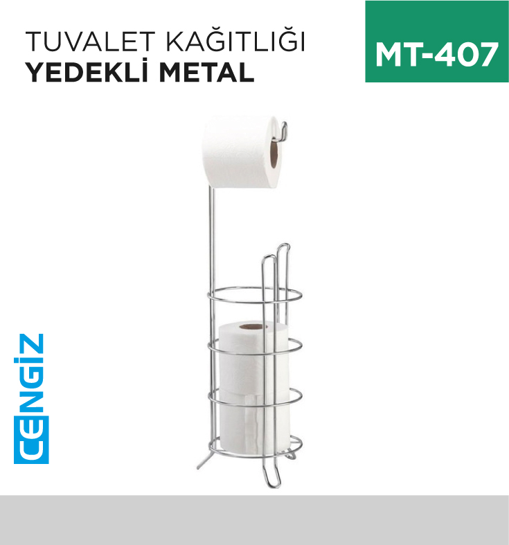 TUVALET KAĞITLIĞI AYAKLI YEDEKLİ METAL