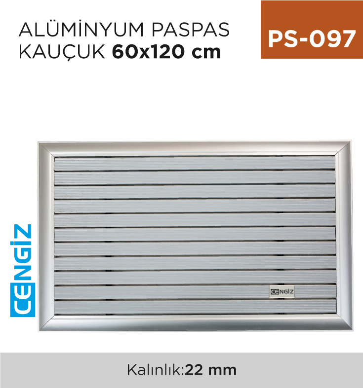 ALÜMİNYUM PASPAS KAUÇUK 60 CM*120 CM