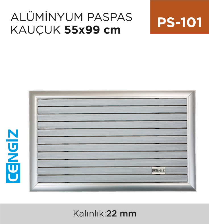ALÜMİNYUM PASPAS KAUÇUK 55 CM*89 CM