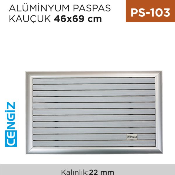 ALÜMİNYUM PASPAS KAUÇUK 46 CM*69 CM