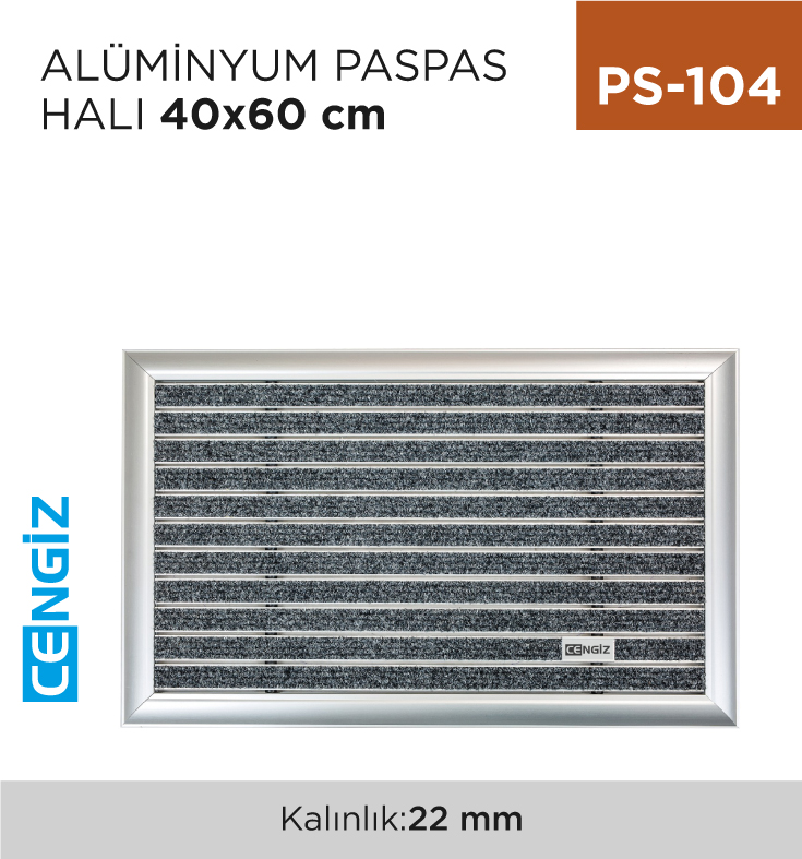 ALÜMİNYUM PASPAS HALI 40 CM*60 CM