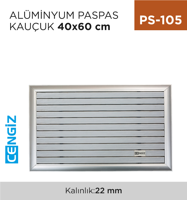 ALÜMİNYUM PASPAS KAUÇUK 40 CM*60 CM