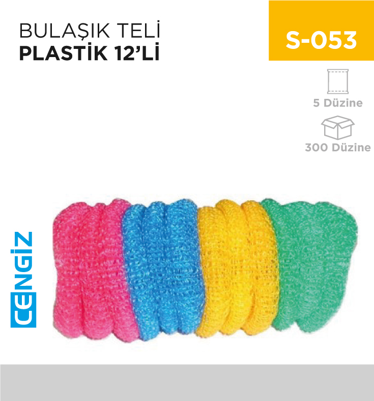 BULAŞIK TELİ PLASTİK 12Lİ