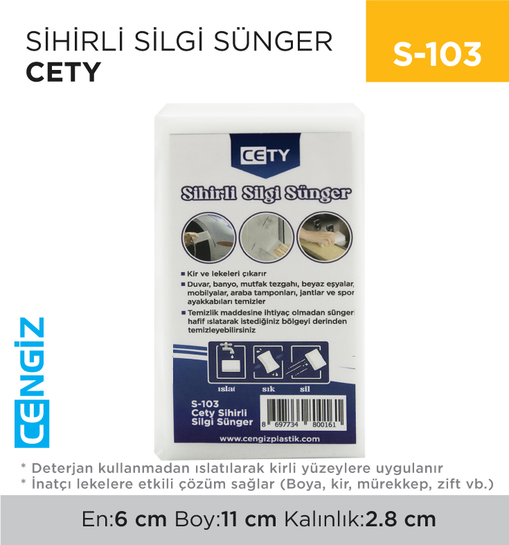 SİHİRLİ SİLGİ SÜNGER CETY