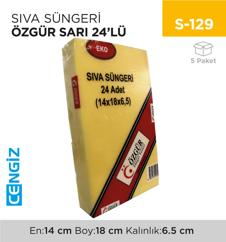 SIVA SÜNGERİ ÖZGÜR SARI 24LÜ