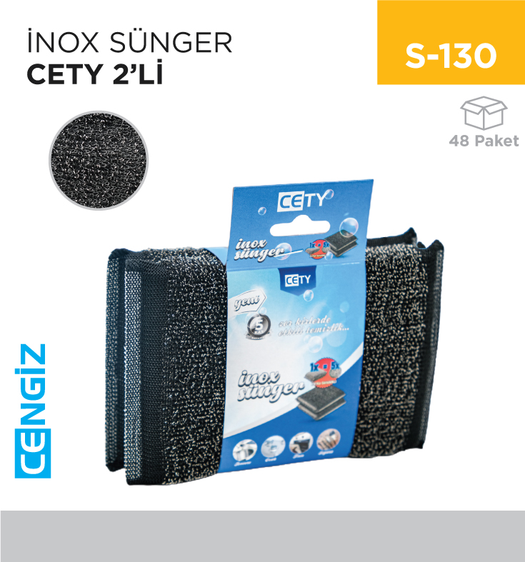 İNOX SÜNGER CETY 2Lİ