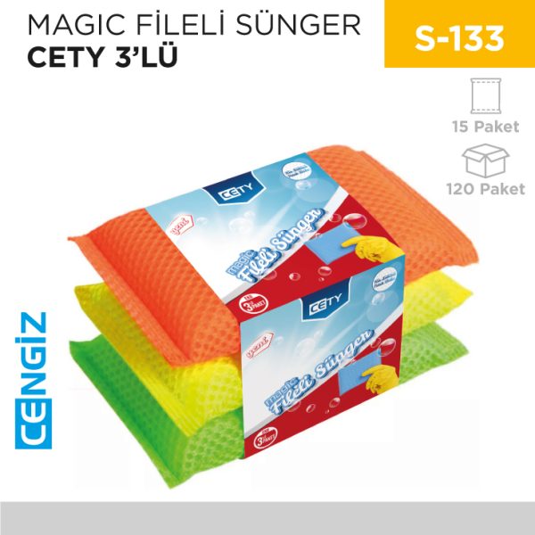 MAGİC FİLELİ SÜNGER CETY 3LÜ