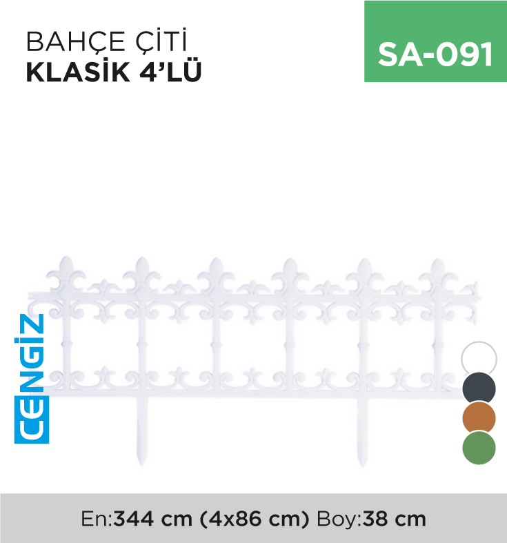 BAHÇE ÇİTİ KLASİK 4LÜ (5990)