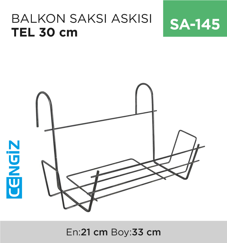BALKON SAKSI ASKISI TEL 30 CM