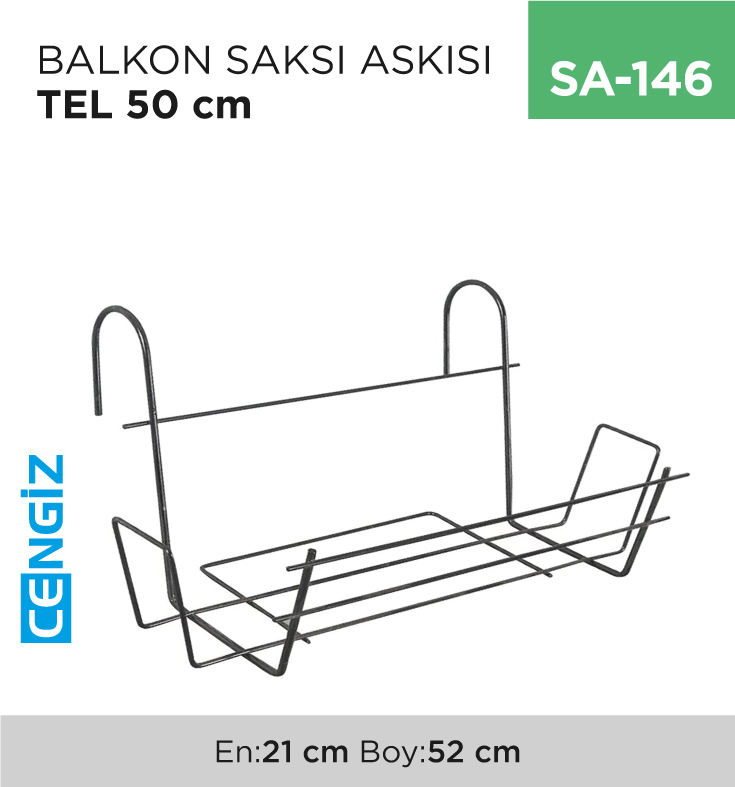 BALKON SAKSI ASKISI TEL 50 CM