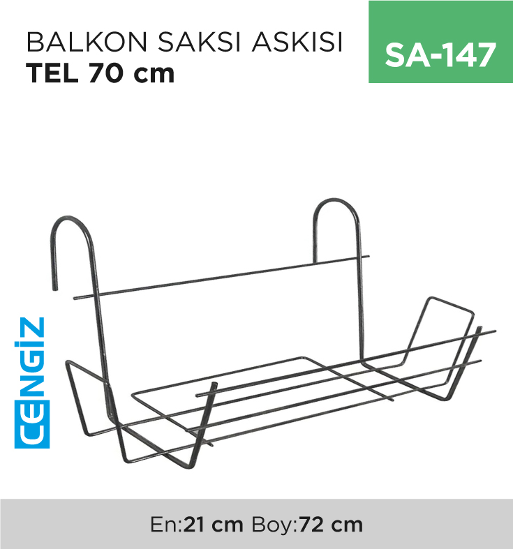 BALKON SAKSI ASKISI TEL 70 CM