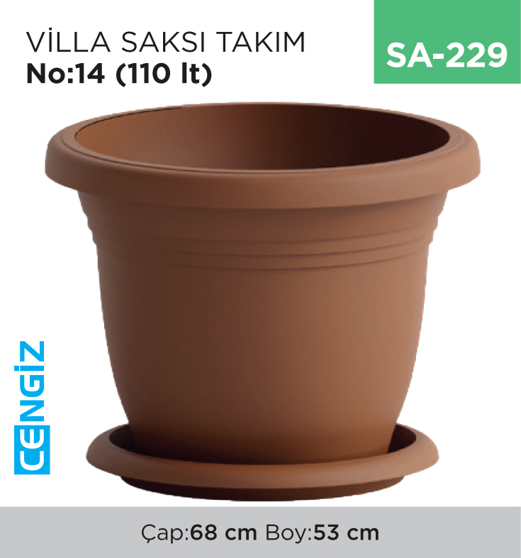 VİLLA SAKSI NO:14 TABAKSIZ (110 LT) (V514)