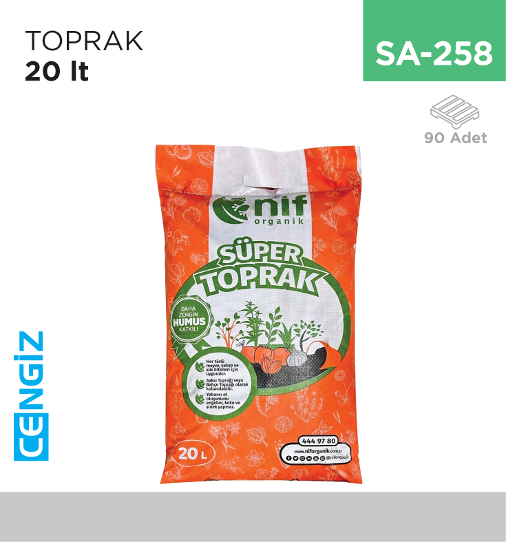 NİF SÜPER TOPRAK 20 LT