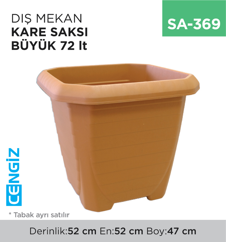 DIŞ MEKAN KARE SAKSI BÜYÜK 72 LT (319)