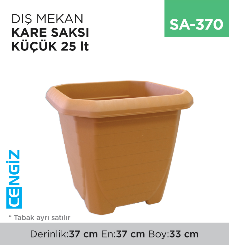 DIŞ MEKAN KARE SAKSI KÜÇÜK 25 LT (317)