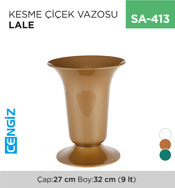 +KESME ÇİÇEK VAZOSU LALE (9 LT) (V001)