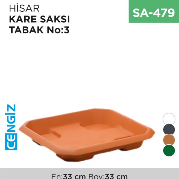 HİSAR KARE SAKSI TABAK NO:3 (HKT3)