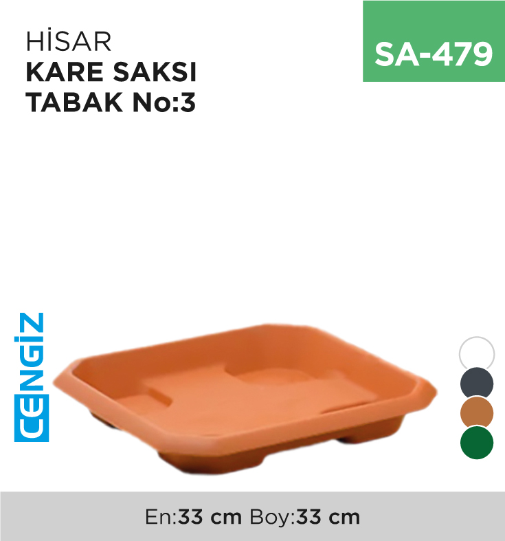 HİSAR KARE SAKSI TABAK NO:3 (HKT3)