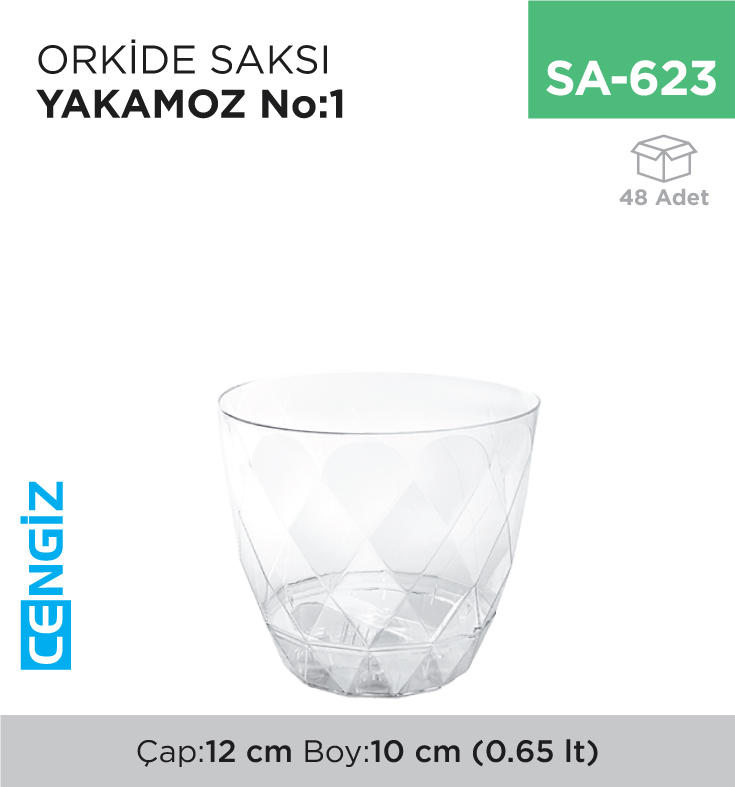 YAKAMOZ ORKİDE SAKSI NO :1 (0.65 LT) (KRS-461)