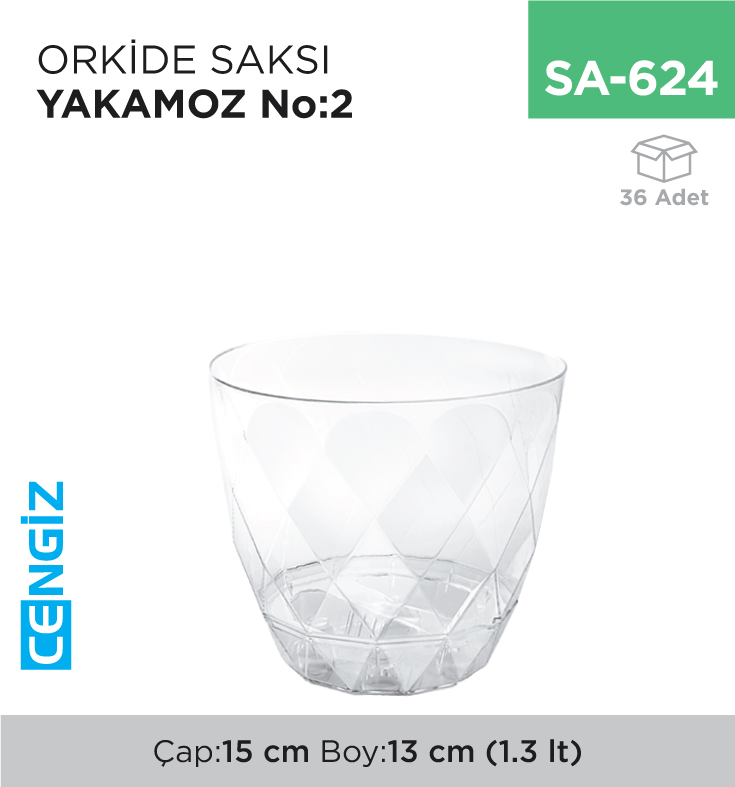 YAKAMOZ ORKİDE SAKSI NO :2 (1.30 LT) (KRS-462)