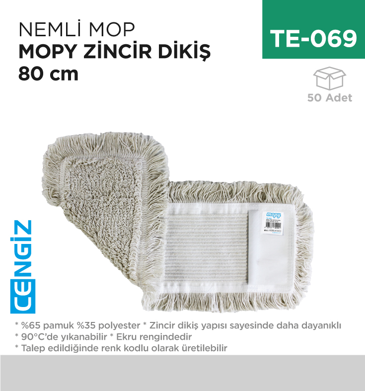 NEMLİ MOP CETY ZİNCİR DİKİŞ 80 CM