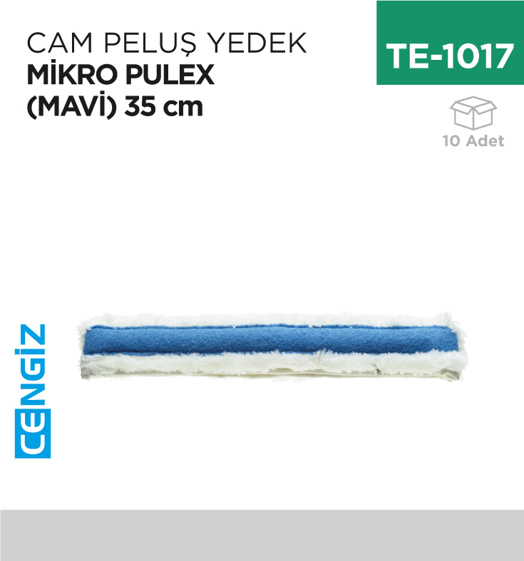 CAM PELUŞ YEDEK MİKRO PULEX (MAVİ) 35 CM (P095)
