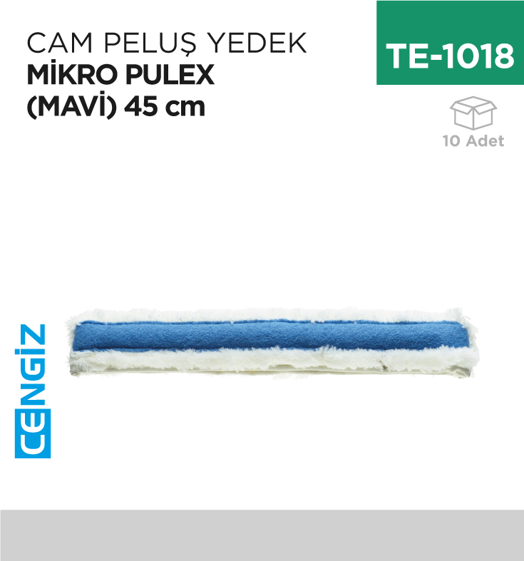 CAM PELUŞ YEDEK MİKRO PULEX (MAVİ) 45 CM (P096)